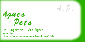 agnes pets business card